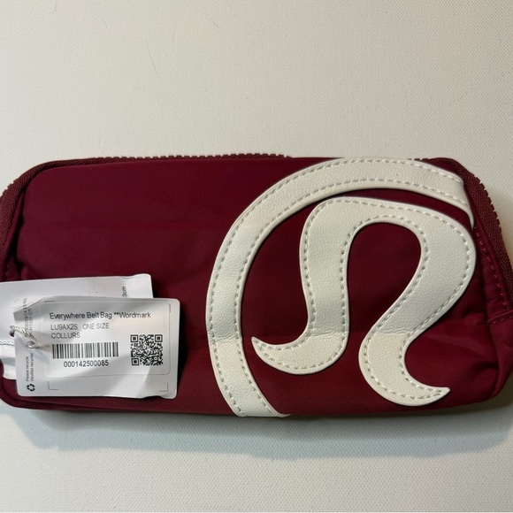 lululemon athletica Handbags - NWT LULULEMON MAROON EVERYWHERE BELT BAG 3D LARGE LOGO LIMITED EDITION 1L